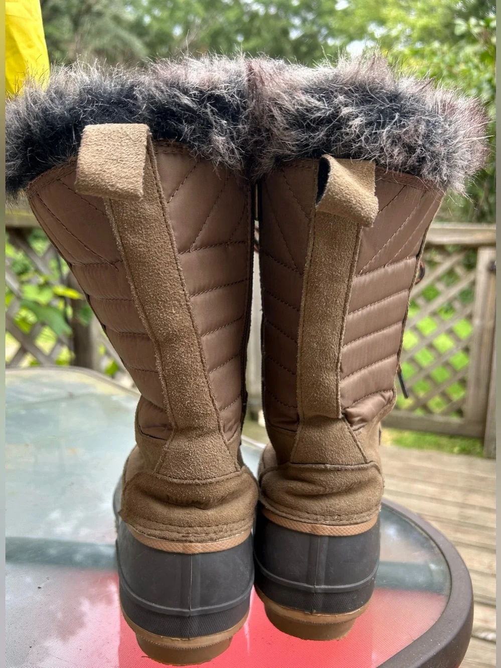 Khombu Colyn Women's Waterproof Duck Boots with Faux Fur Trim